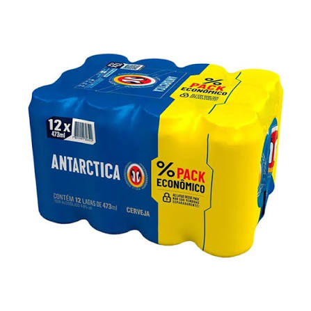 Cerveja Antarctica latão 12x473ml