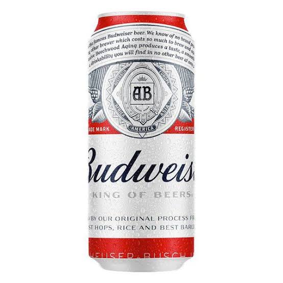 Cerveja budweiser latão 473ml
